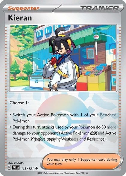 Kieran - 113/131 (Poke Ball Pattern), SV: Prismatic Evolutions 113/131