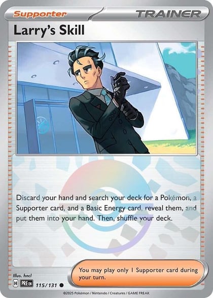 Larry's Skill - 115/131 (Poke Ball Pattern), SV: Prismatic Evolutions 115/131