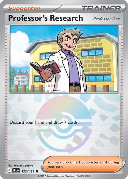 Professor's Research [Professor Oak] (Poke Ball Pattern), SV: Prismatic Evolutions 122/131