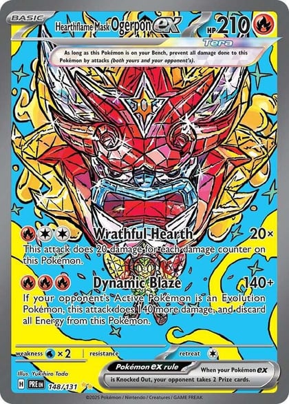 Hearthflame Mask Ogerpon ex - 148/131, SV: Prismatic Evolutions 148/131