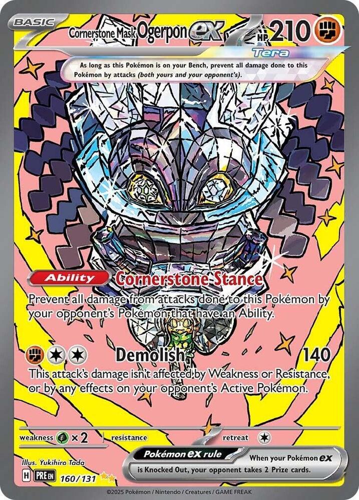 Cornerstone Mask Ogerpon ex - 160/131, SV: Prismatic Evolutions 160/131