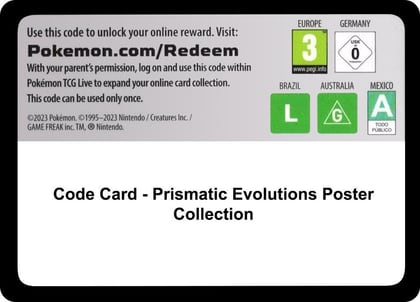 Code Card - Prismatic Evolutions Poster Collection, SV: Prismatic Evolutions P616180