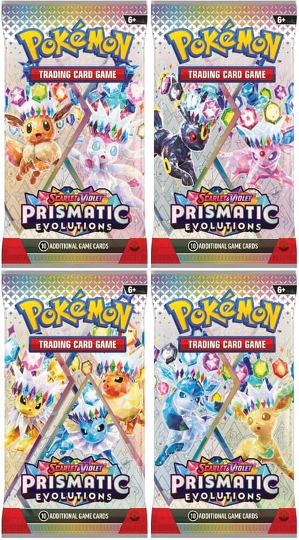 Prismatic Evolutions Booster Pack Art Bundle [Set of 4], SV: Prismatic Evolutions P617823