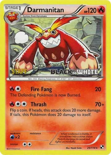 Darmanitan - 25/114 (Prerelease) [Staff], Black and White Promos 25/114