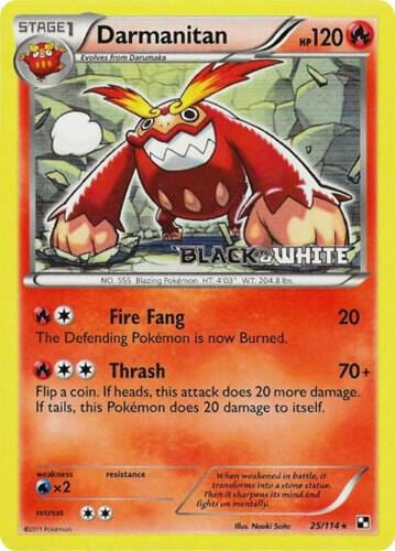 Darmanitan - 25/114 (Prerelease), Black and White Promos 25/114
