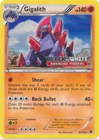 Gigalith - 53/98 (Prerelease), Black and White Promos 53/98