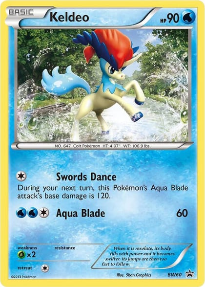 Keldeo - BW60, Black and White Promos BW60