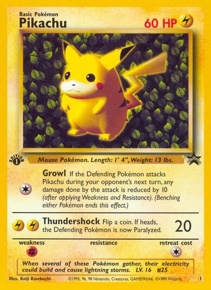 Pikachu (1) (Misprint), WoTC Promo 01/53