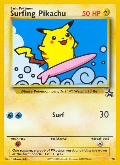Surfing Pikachu, WoTC Promo 28/53