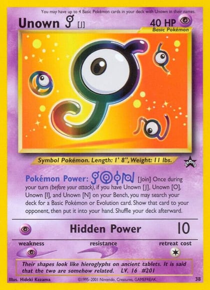 Unown [J], WoTC Promo 38/53