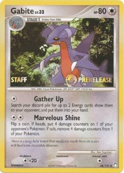 Gabite - 48/123 (Prerelease) [Staff], Diamond and Pearl Promos 48/123