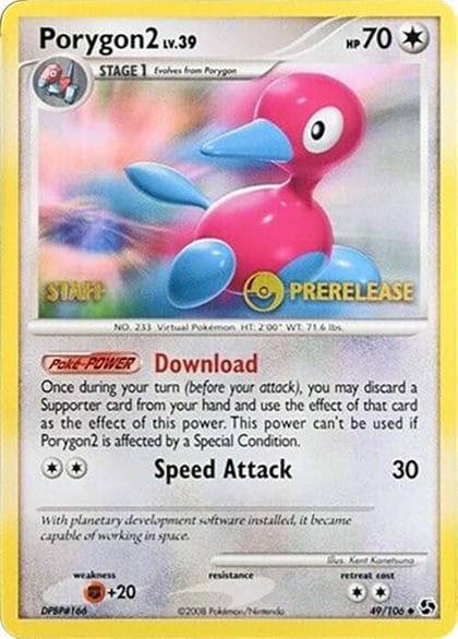 Porygon2 - 49/106 (Prerelease) [Staff], Diamond and Pearl Promos 49/106