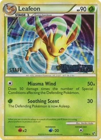 Leafeon - 17/90 (Prerelease) [Staff], Nintendo Promos 17/90