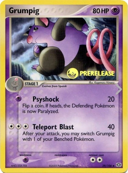 Grumpig - 29/106 (Prerelease), Nintendo Promos 29/106
