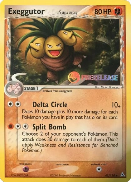 Exeggutor (Delta Species) - 41/110 (Prerelease), Nintendo Promos 41/110