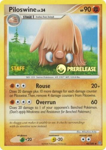 Piloswine - 46/100 (Prerelease) [Staff], Nintendo Promos 46/100