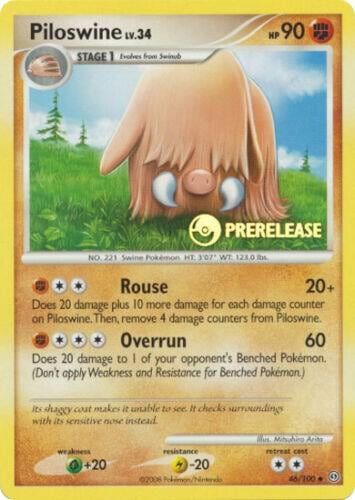 Piloswine - 46/100 (Prerelease), Nintendo Promos 46/100