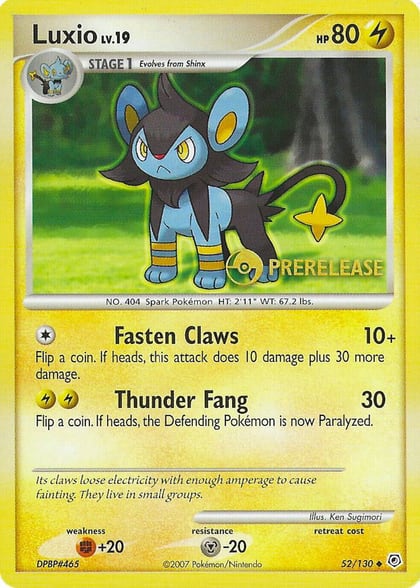 Luxio - 52/130 (Prerelease), Nintendo Promos 52/130