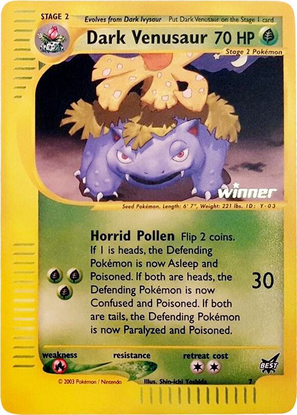 Dark Venusaur - 7 [Winner], Best of Promos 007/009