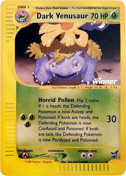 Dark Venusaur - 7 [Winner], Best of Promos 007/009