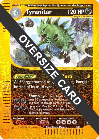 Tyranitar - 3/12, Jumbo Cards 003/012