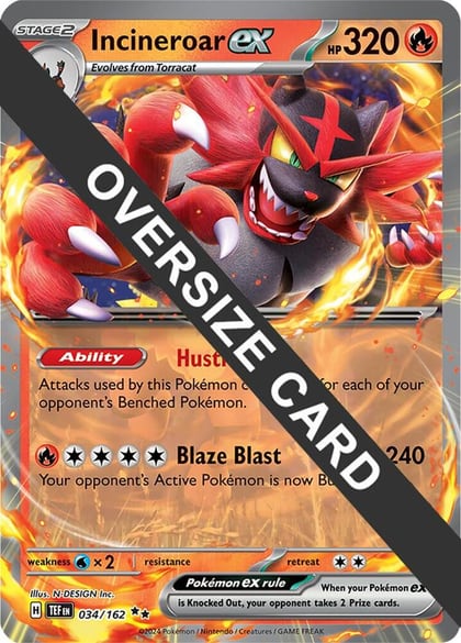Incineroar ex - 034/162, Jumbo Cards 034/162