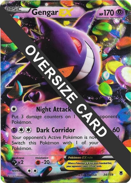 Gengar EX - 34/119, Jumbo Cards 034/119
