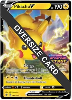 Pikachu V - 043/185 (Vivid Voltage Stamped), Jumbo Cards 043/185