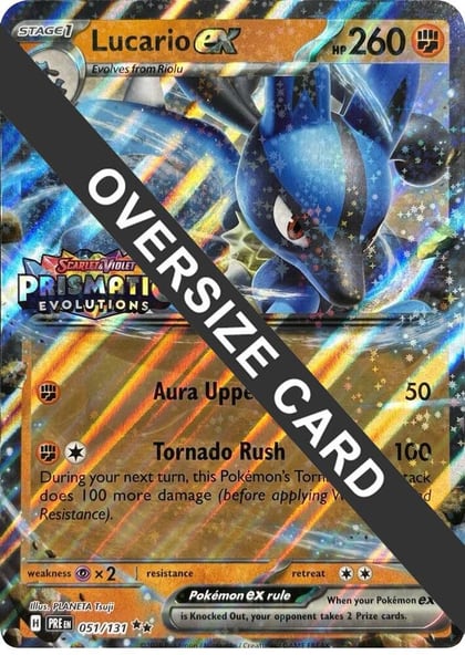 Lucario ex (Prismatic Evolutions Stamp), Jumbo Cards 051/131