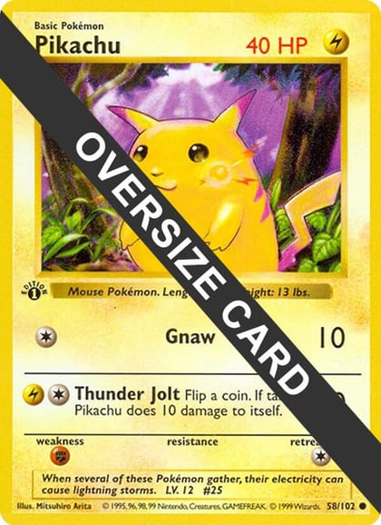 Pikachu - 58/102, Jumbo Cards 058/102
