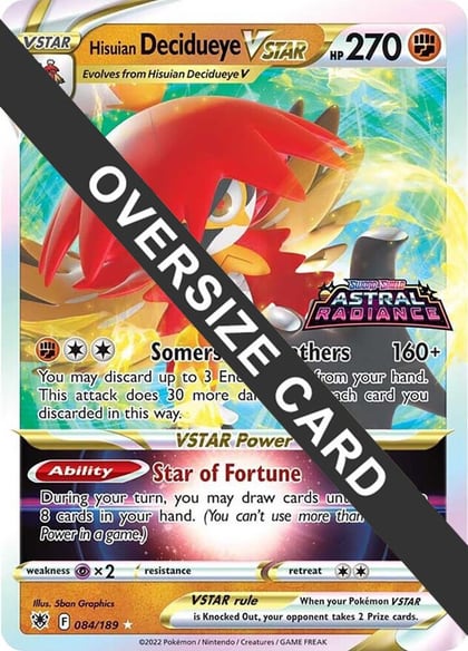 Hisuian Decidueye VSTAR - 084/189, Jumbo Cards 084/189