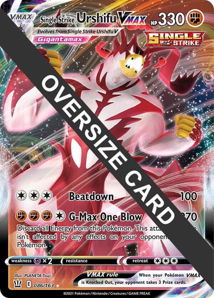 Single Strike Urshifu VMAX - 086/163, Jumbo Cards 086/163
