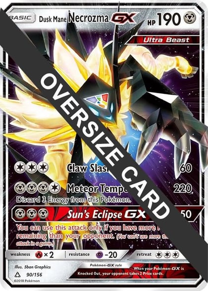 Dusk Mane Necrozma GX - 90/156, Jumbo Cards 090/156