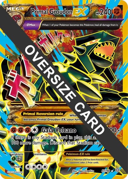 Primal Groudon EX - 97/98, Jumbo Cards 097/098