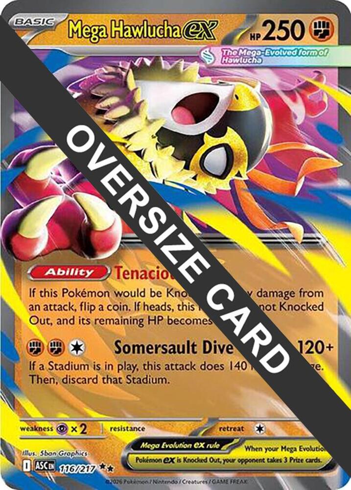 Mega Hawlucha ex - 116/217, Jumbo Cards 116/217