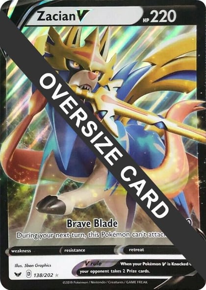 Zacian V - 138/202, Jumbo Cards 138/202