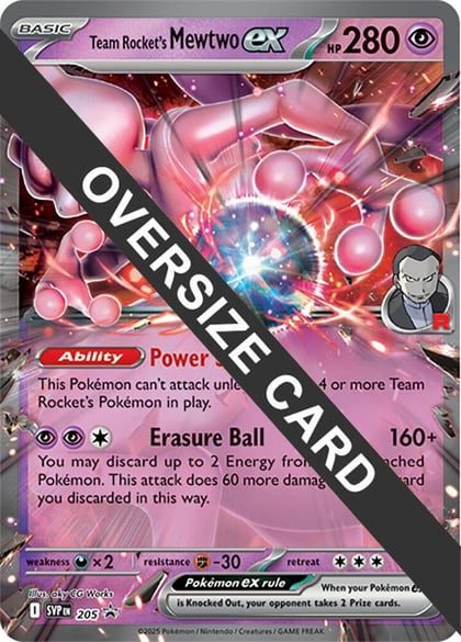 Team Rocket's Mewtwo ex, Jumbo Cards 205