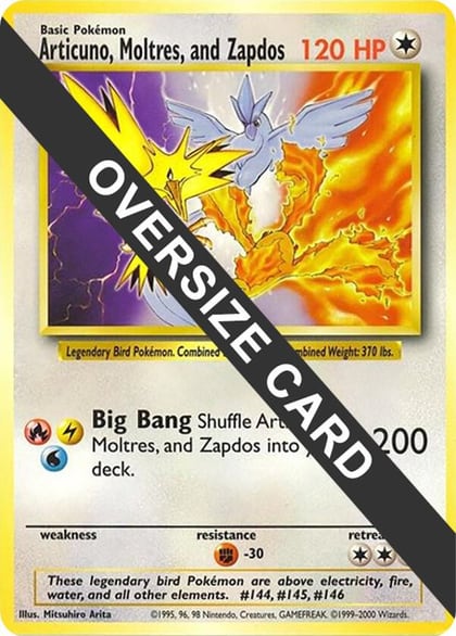 Articuno, Moltres, and Zapdos (Warner Bros. Promo), Jumbo Cards #211417