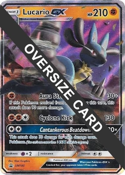 Lucario GX - SM100, Jumbo Cards SM100