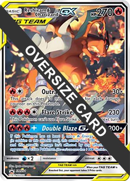Reshiram & Charizard GX - SM201, Jumbo Cards SM201