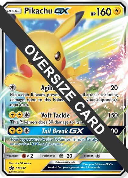 Pikachu GX - SM232, Jumbo Cards SM232