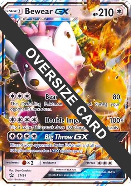 Bewear GX - SM34 (Black Star Promos), Jumbo Cards SM34