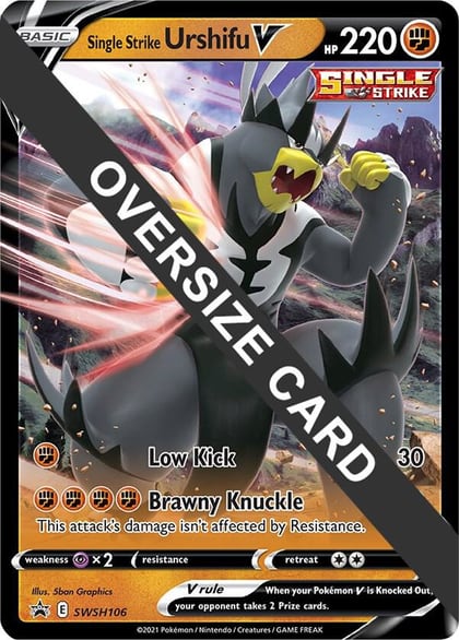 Single Strike Urshifu V - SWSH106, Jumbo Cards SWSH106