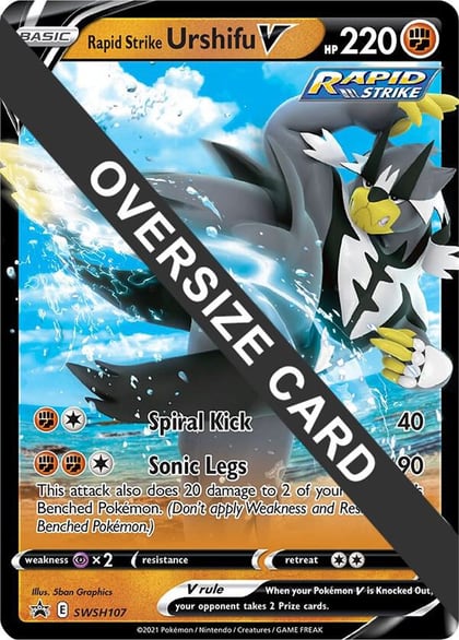 Rapid Strike Urshifu V - SWSH107, Jumbo Cards SWSH107