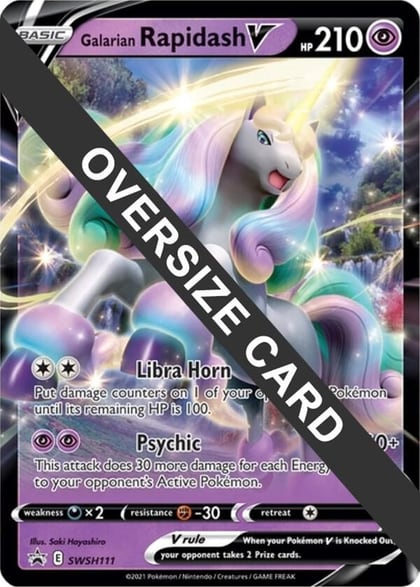 Galarian Rapidash V - SWSH111, Jumbo Cards SWSH111