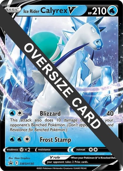 Ice Rider Calyrex V - SWSH130, Jumbo Cards SWSH130