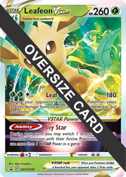 Leafeon VSTAR - SWSH195, Jumbo Cards SWSH195