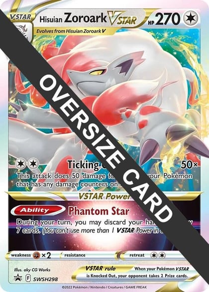 Hisuian Zoroark VSTAR - SWSH298, Jumbo Cards SWSH298