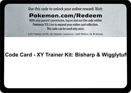 Code Card - XY Trainer Kit: Bisharp & Wigglytuff, XY Trainer Kit: Bisharp & Wigglytuff P283260