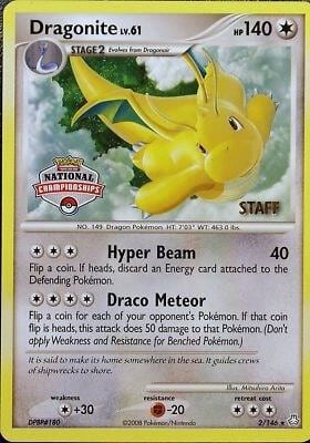 Dragonite - 2/146 (National Championships) [Staff], League & Championship Cards 002/146